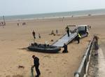 Migrants were rescued from a sinking inflatable boat at Dymchurch