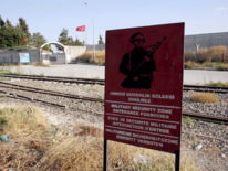 The Karkamis border gate - the Turkish town was reportedly hit by mortar rounds