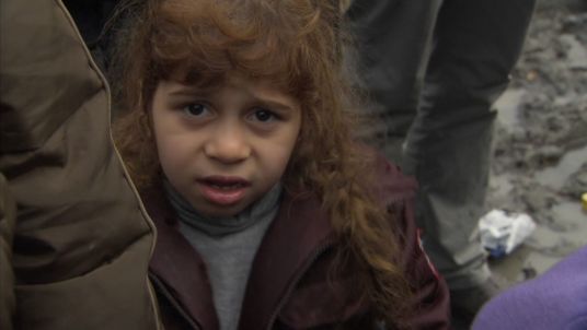 A child refugee in the Calais 'Jungle' camp